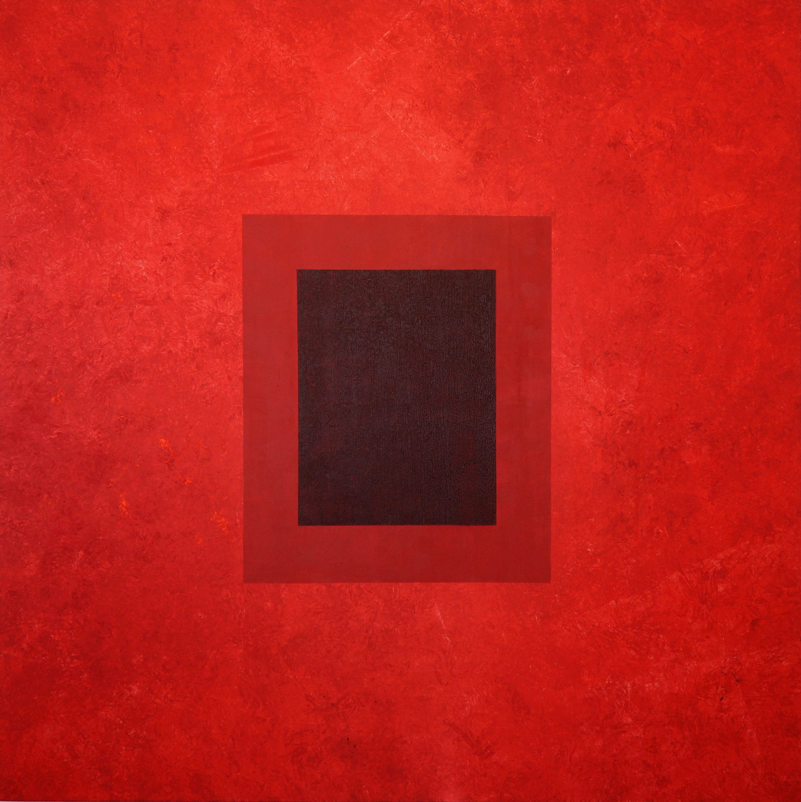 Rood’. 210 x 210 cm. Acryl op doek.