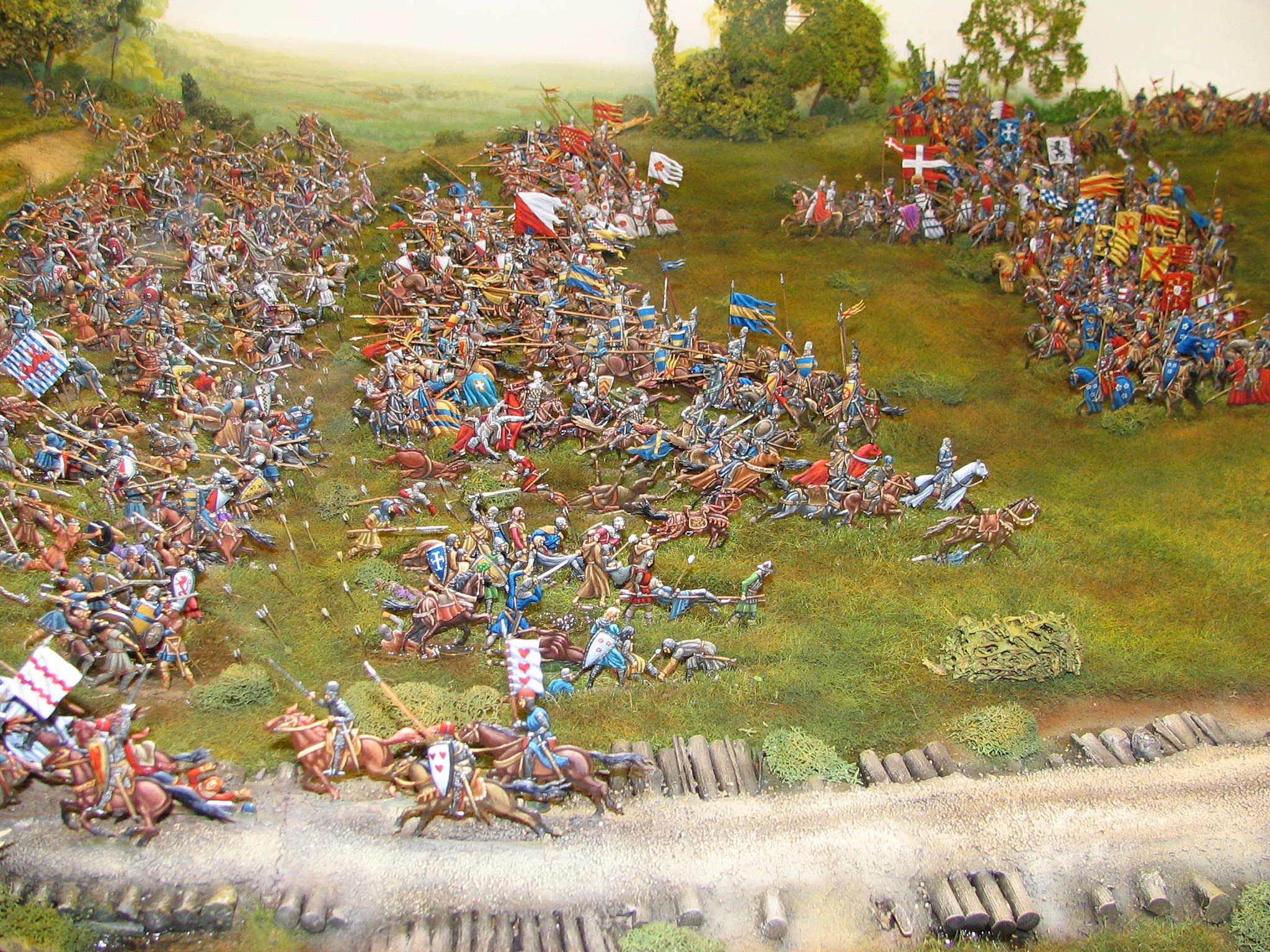 Diorama, 1 deel uit een serie van vier diorama’s over de Middeleeuwse veldslag bij Ane (nabij Ommen), in 1227