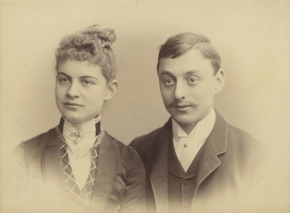 Helene en Anton ten tijde van hun verloving. 1887-1888