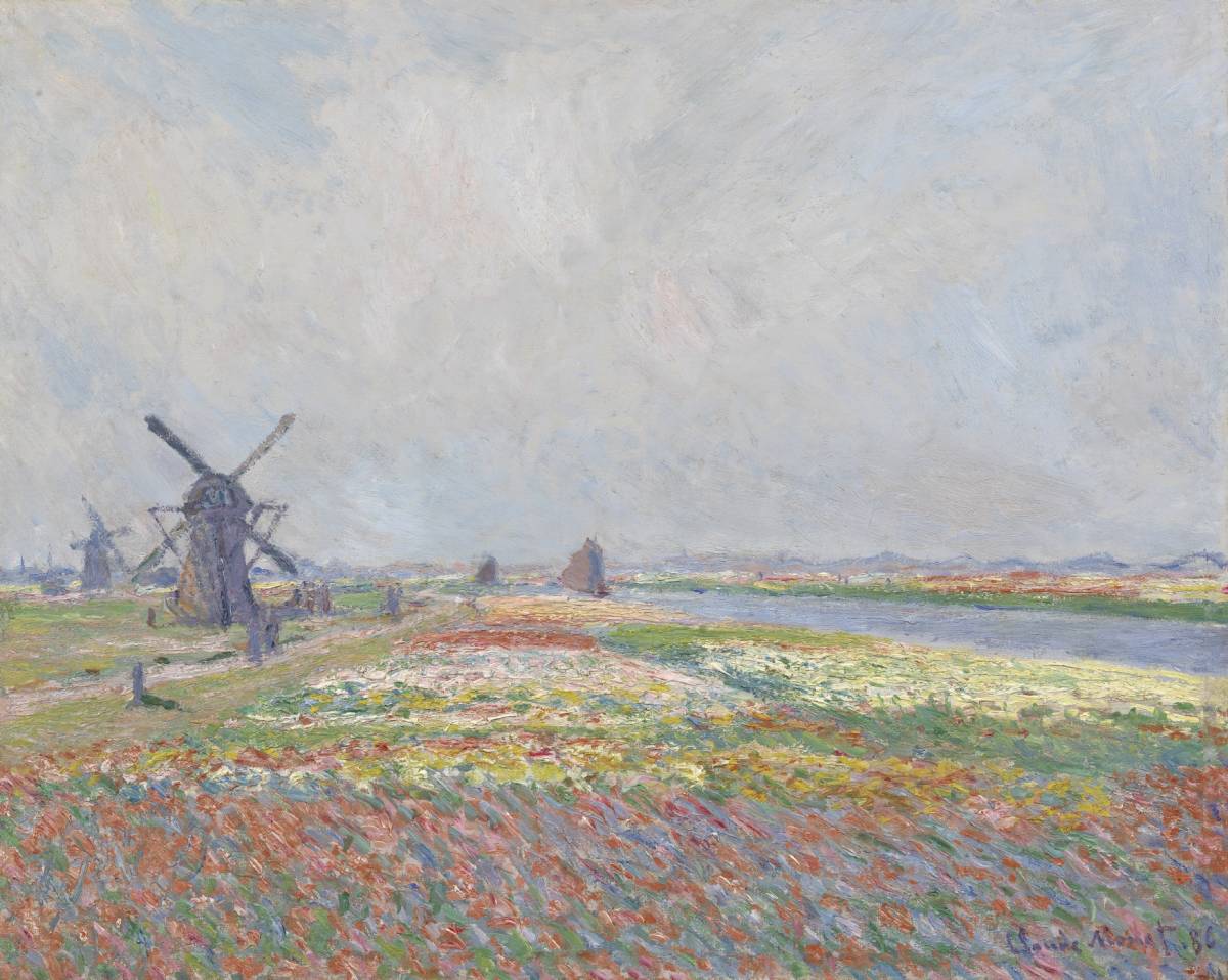 Claude Monet, Tulpenvelden vlak bij Den Haag, 1886, olieverf op doek, 66 x 81.5 cm, Van Gogh Museum, Amsterdam (Staat der Nederlanden)