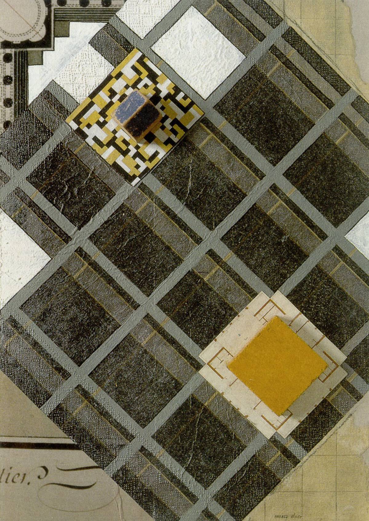 'Hommage to van Doesburg', 30 x 22 cm.