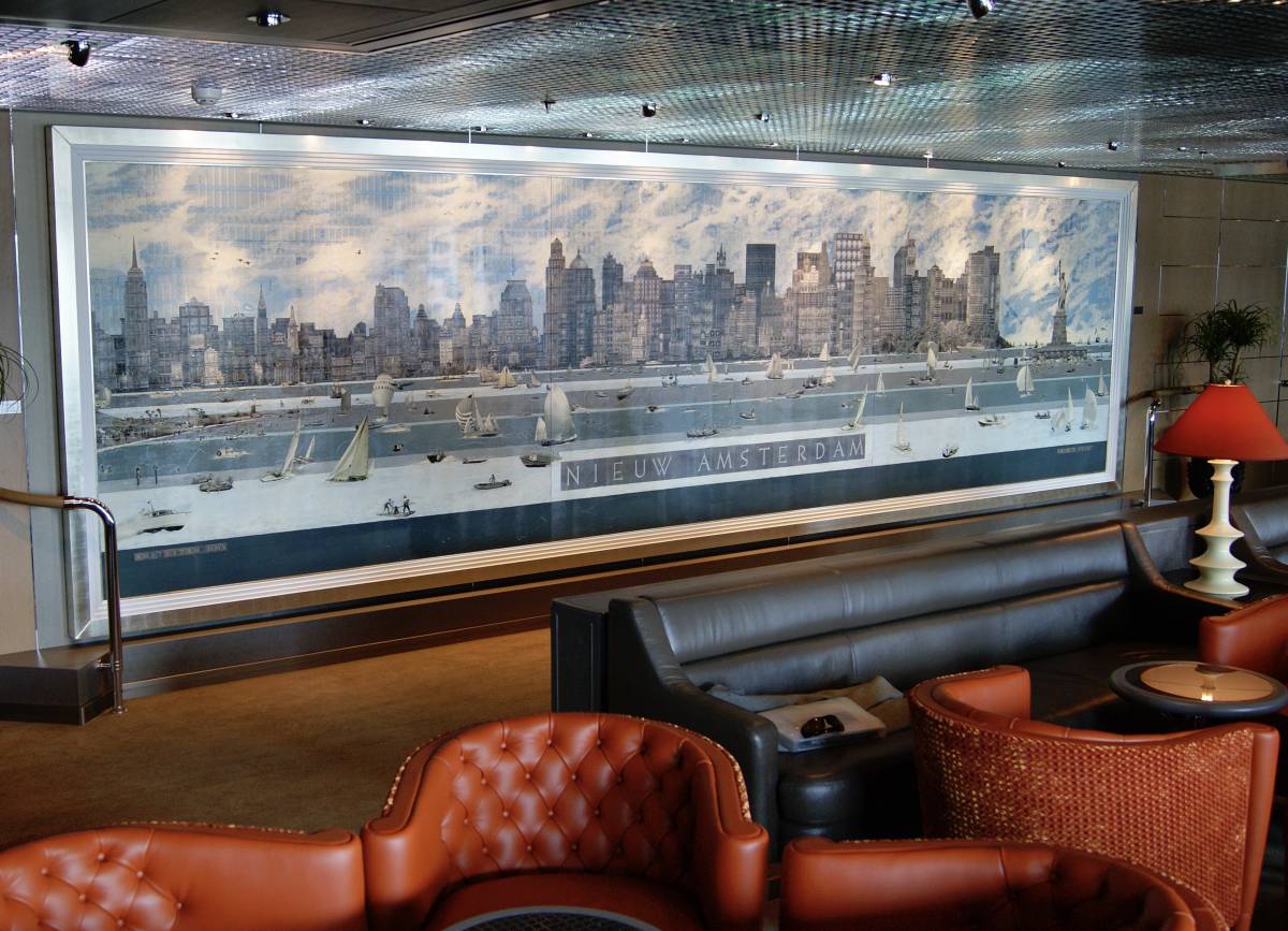 ‘New Amsterdam’ 2009. 200 x 700 cm. Collage/mixed media. Collection HAL